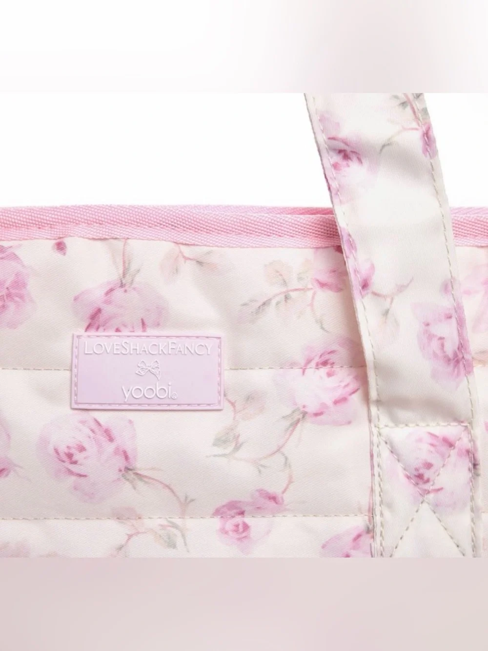 NWT. LoveShackFancy x Target - Yoobi
Ribbon Rosa Quilted Tote Bag - Picture 3 of 4